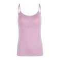 thumbnail image 3 of Débardeur Mode pour Femmes Dos Nu en Modal à Bretelles Ajustables avec Soutien-Gorge Intégré Rembourré Auto-Moulant Hauts Courts Camisole Gilet Sans Manches, 3 of 4