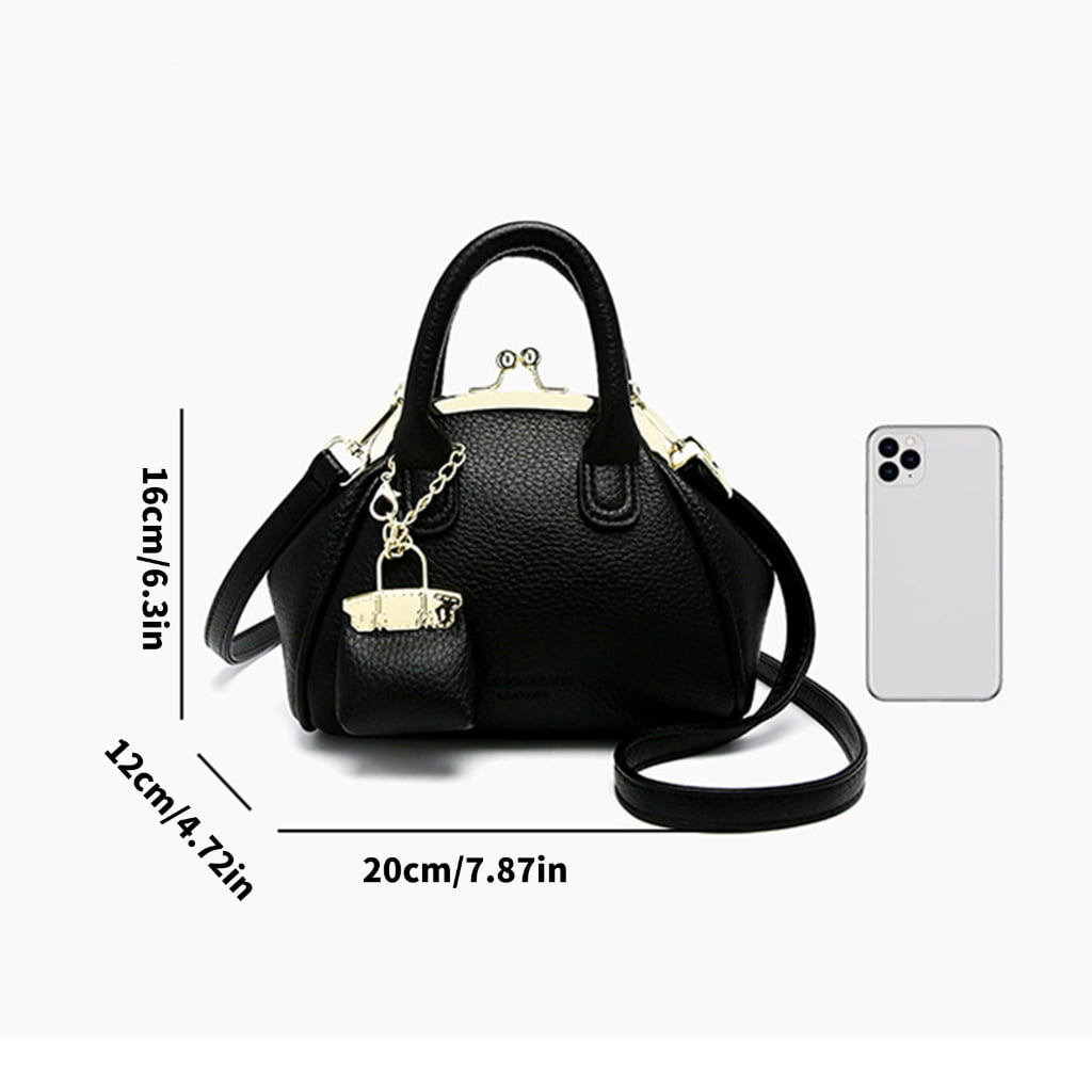 All-Matching Shoulder Bag for Woman Satchel Bag Kiss Lock Crossbody Bag Trendy Handbag Retro Messenger Bag