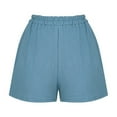 thumbnail image 5 of Ashirexll Women's Shorts, Summer Shorts for Women, Casual Vintage Pants Color Pocket Shorts, 5 of 7
