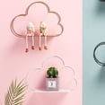 thumbnail image 3 of relayinert Cloud Shape Wall Storage Unit Industrial Style Metal Wire Shelf Rack Shelves white, 3 of 6