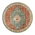 thumbnail image 5 of Wonnitar Boho Tribal Round Rug 5' Washable Area Rug, Non Slip Ultra Soft Vintage Circle Carpet for Living Room Bedroom Kitchen Office Laundry Room, Red, 5 of 8