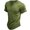 Green, variant on Men's Round Neck Short Sleeve Henley Shirt Casual Sports Top - Polyester (S-XXL)