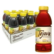 Tejava Unsweetened Lemon Flavored Black Tea | 12 Pack | 16.9 oz BPA Free PET Plastic Bottles