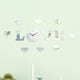 thumbnail image 4 of Ounissouiy Paquete de 12, un juego, diseño de letras de amor, superficie de espejo, reloj de pared, pegatinas de pared, superficie lisa Flexible, Decoración del hogar, 4 of 6