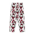 thumbnail image 5 of Naloa Rose Flowers Print Women’s Ultra-Soft Comfy Pajama Lounge Pants with Pockets & Drawstring, 5 of 8