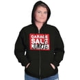 thumbnail image 3 of Garage Yard Sale Thrift Junkies Unisex Fleece Graphic Zip Up Hoodie Brisco Brands 2X, 3 of 5