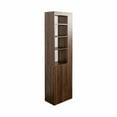 thumbnail image 5 of Spaco 70.87" H Display Storage Cabinet, 4-Tier Shelf, 3 Side Drawers & 4 Small Display Shelves, Modern Wooden Tall Bookshelf Bookcase for Indoor, Brown, 5 of 13