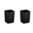 thumbnail image 2 of mmirethe Garbage Bucket Square Rattan Style for Room Toilet Kitchen Living Black Large 2Set, 2 of 6