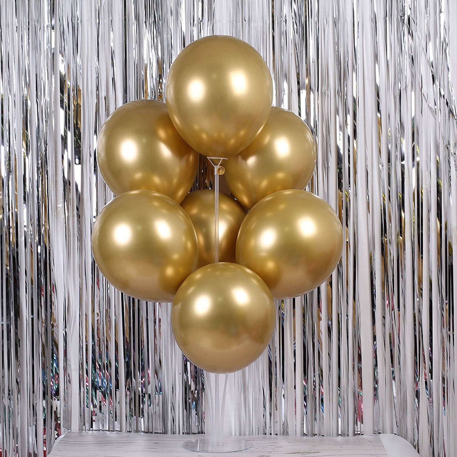 10x 10" Chrome Balloons Bouquet Birthday Party Decor Wedding Shiny /bw 