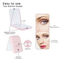 thumbnail image 4 of Espejo de maquillaje de viaje con luz LED, aumento de 1x/3x, compacto, portátil para bolso o bolsillo, espejo plegable iluminado de 8,5 cm, espejo portátil de doble cara, rosa, 4 of 5