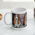 thumbnail image 4 of CafePress - Bassett Hound Trio Mug - 11 oz Ceramic Mug - Novelty Coffee Tea Cup, 4 of 6