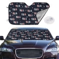 thumbnail image 2 of Kdxio USA Print Windshield Sun Shade,UV Rays and Sun Heat Protection,Sunshade for Car Windshield,Car Shade Front Windshield - Small, 2 of 5