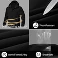 thumbnail image 6 of Muvtei Men's Hooded Softshell Jacket Fleece Lined Waterproof Hooded Soft Lightweight Windbreaker Shell Jacket Outdoor Hiking Rain Jacket Black-L, 6 of 12