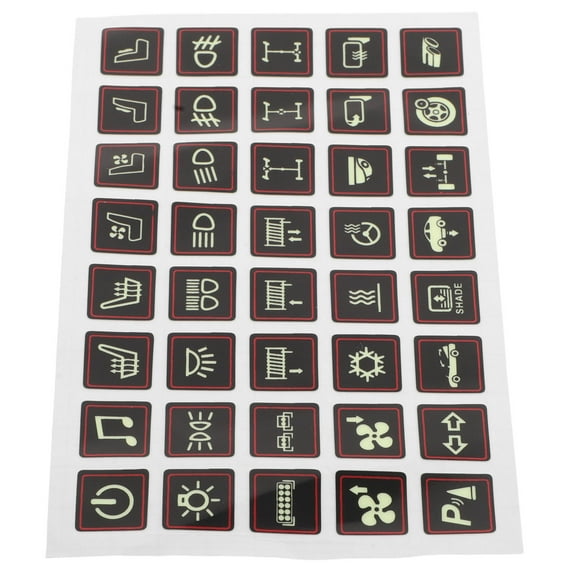 TABLZONE Durable Glow-in-The-Dark Car Dashboard Decals for Improved Safety