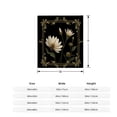 thumbnail image 5 of Elegant Floral Design Flannel Blanket - Soft Cozy and Warm for Sofa Travel Bed and Chair - Vintage Aesthetic Comfort, 5 of 7