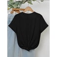 thumbnail image 2 of Women Loose Fit Seashell Print Round Neck Short Sleeve T-Shirt, Suitable For Summer, 2 of 6