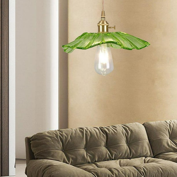Lámpara colgante moderna, iluminación de araña de flores, lámpara colgante LED ajustable de lujo, lámpara pequeña para dormitorio, barra de bar , Verde