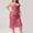 Hot Pink, variant on Plus Size Satin Nightgown for Women Lingerie Sleepwear Silk Slip Dress V Neck Babydoll Nightwear