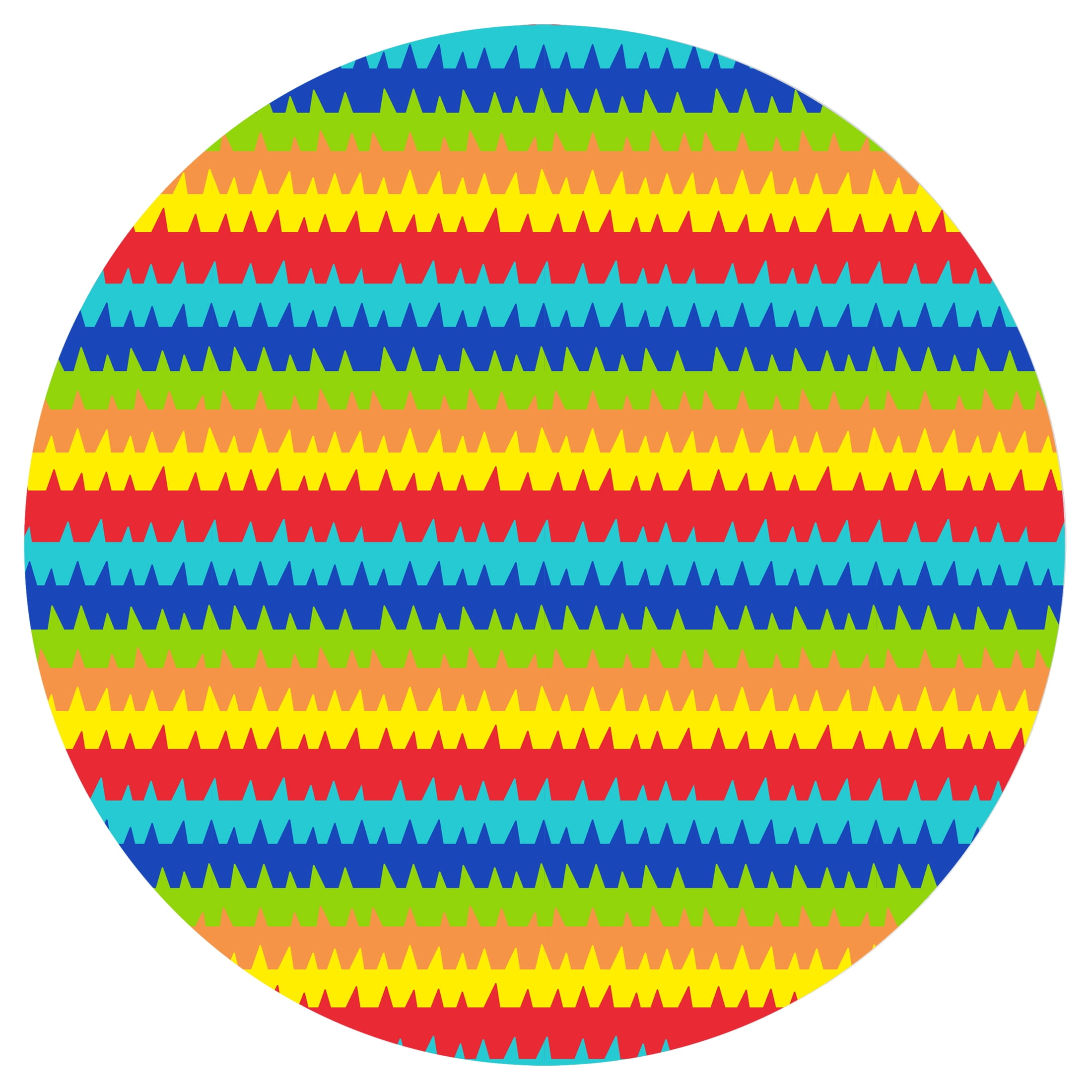 Way To Celebrate Fiesta Striped Round Plastic Table Cover 84 Inch