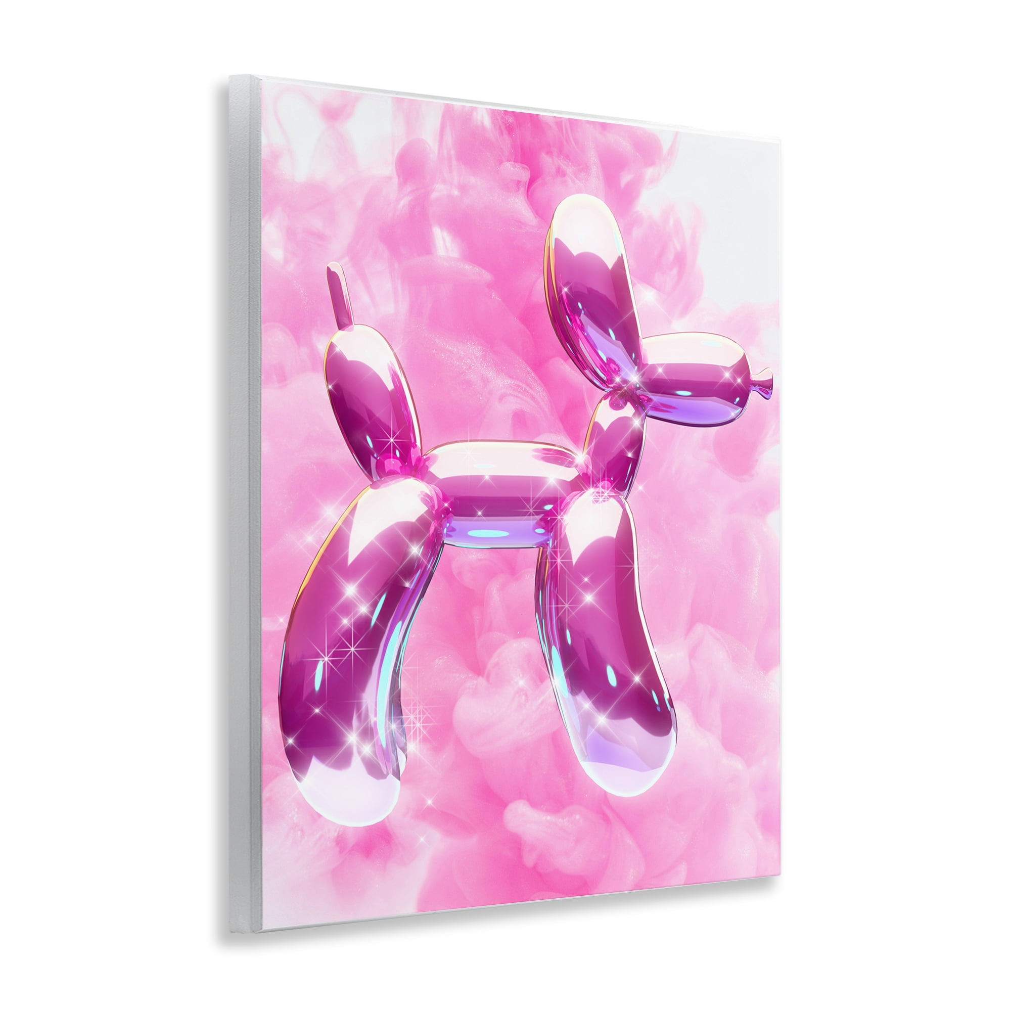Stupell Industries Glitzy Balloon Dog Abstract Painting Unframed Art Print Wall Art, 11 x 14