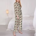 thumbnail image 3 of Fotbe Insects A Conjunto de Pijama de Manga Larga para Mujer con Estampado, Ropa de Dormir de 2 Piezas, Conjunto de Casa Suave y Cómodo con Bolsillos-Medium, 3 of 7