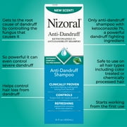 Nizoral Anti-Dandruff Shampoo with 1% Ketoconazole, 14 Fl Oz, Peppermint and Tea Tree Scent, Anti Fungal Shampoo, For All Hair Types