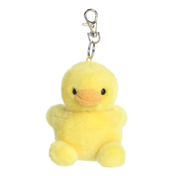 Aurora® Adorable Palm Pals™ Tubby Rubber Ducky™ Clip-On - Fun Collectible Plush for Kids and Adult Collectors - Perfect for Decorating Rooms and Birthday Gifts - Yellow 4 Inches
