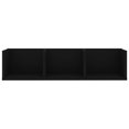 thumbnail image 3 of vidaXL CD Wall Shelf Black 29.5"x7.1"x7.1" Chipboard, 3 of 3