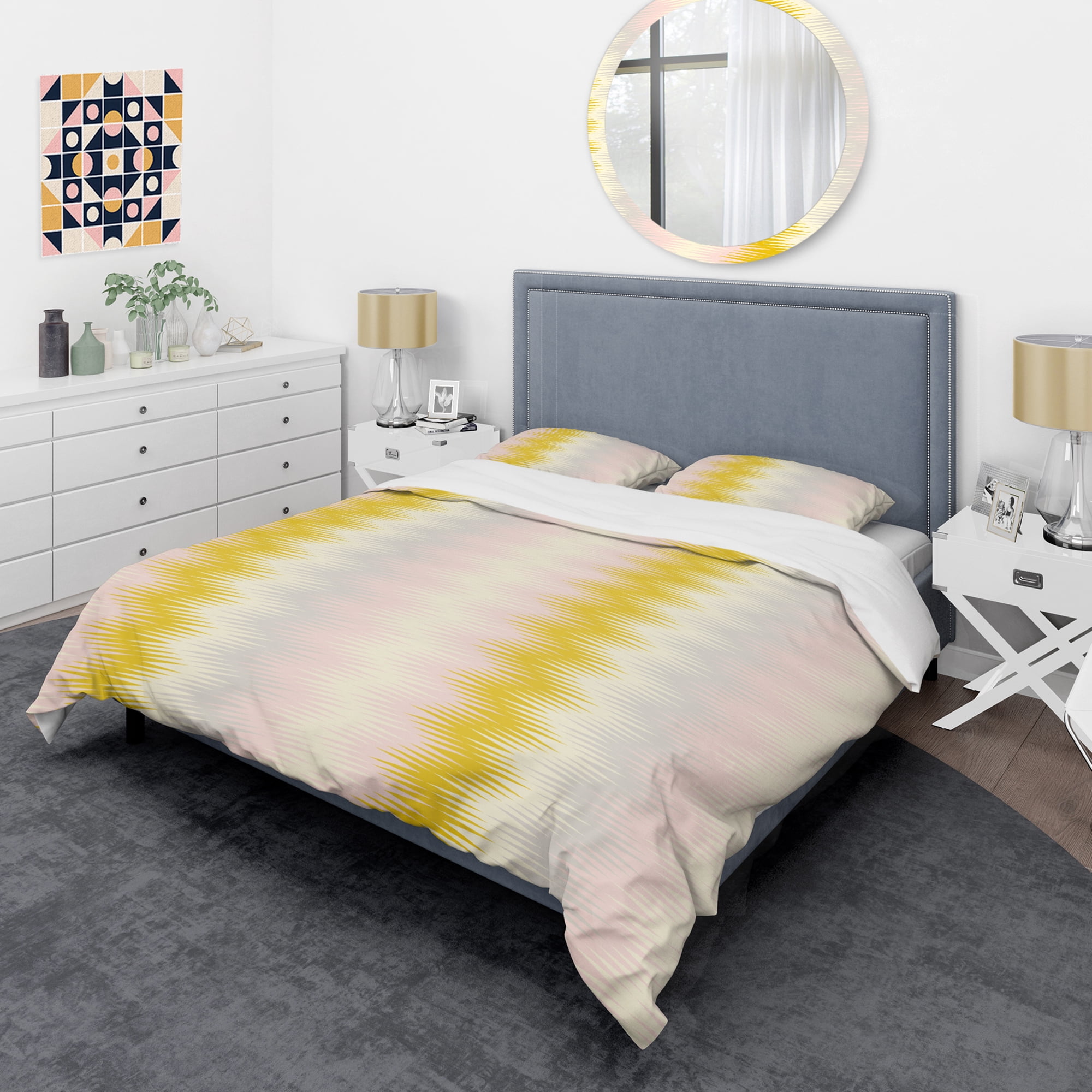 Designart 'Retro Abstract Design IV' Mid-Century Modern Duvet Cover Set