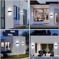 thumbnail image 5 of Aplique de pared exterior LED IP65, iluminación exterior impermeable, lámpara de aluminio acrílico de 10 W, adecuada para patio, jardín, terraza, pasillo, paso, cuadrado (cuadrado blanco), 5 of 5