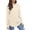 Style 1-Beige, variant on Hfnxid Long Sleeve Shirts for Women Loose Fit Casual Tops Breathable Crewneck Blouses Fall Winter Comfort Solid Color Tees Dark Gray XXXL
