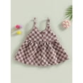 thumbnail image 4 of Bagilaanoe Toddler Baby Girl Summer Dress Plaid Sleeveless A-line Dresses 6M 12M 18M 24M 3T Kids Casual Swing Sundress, 4 of 8