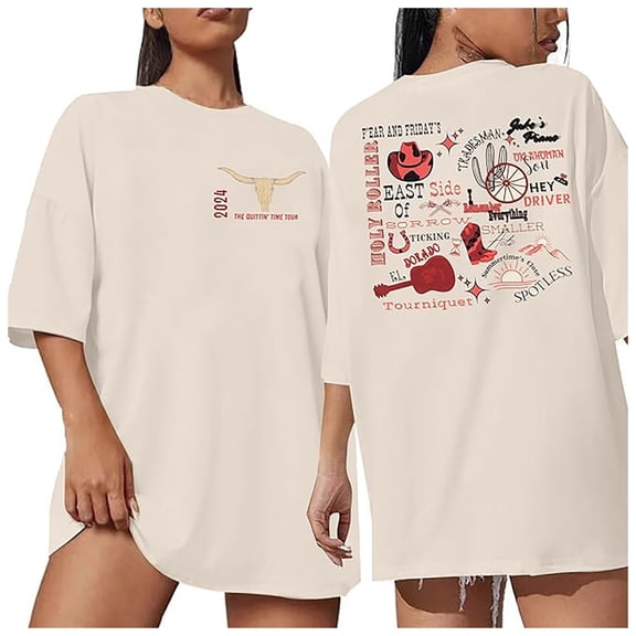 Trendfront Womens Howdy Honey T Shirts Crewneck Short Sleeve Western Country Music Graphic Oversized Casual Loose Fit Tee Tops