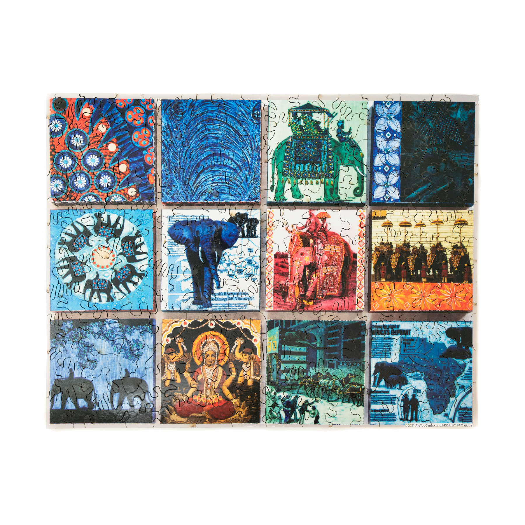 AreYouGame.com Wooden Jigsaw Puzzle Set - Elephant & Sprung: 406 Pcs