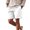 White, variant on Mens Casual Cotton Linen Casual Elastic Waist Drawstring Lightweight Summer Beach Vacation Yoga Golf Shorts with Pockets Beige L