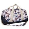 Wildkin Kids Overnighter Duffel Bag for Boys & Girls, Features Two Carrying Handles and Removable Padded Shoulder Strap, BPA & Phthalate Free (Horse Dreams Beige)
