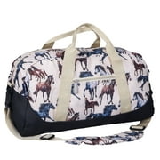 Wildkin Kids Overnighter Duffel Bag for Boys & Girls, Features Two Carrying Handles and Removable Padded Shoulder Strap, BPA & Phthalate Free (Horse Dreams Beige)