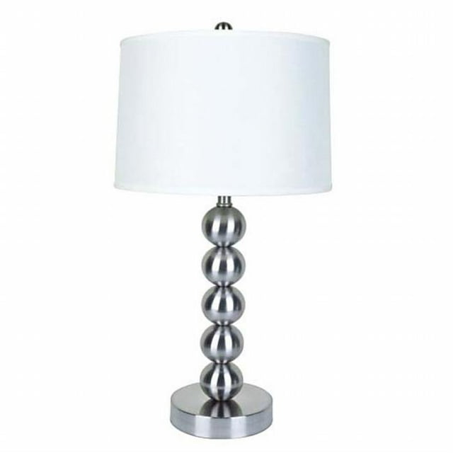 29 Lampe de Table en Métal - Nickel Satiné
