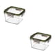 thumbnail image 1 of Advancent Contenedores de almacenamiento para juego de alimentos, caja sellada transparente cuadrada, tanque de almacenamiento de granos de cocina, tarro 460ml 2piezas Advancent CBP176860, 1 of 6