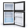 thumbnail image 3 of Frigobar Refrigerador 80 Litros con Congelador, Negro, Mini Bar Compacto, Silencioso y Ahorrador Ideal para Oficina, Recamara y Hotel, 3 of 4