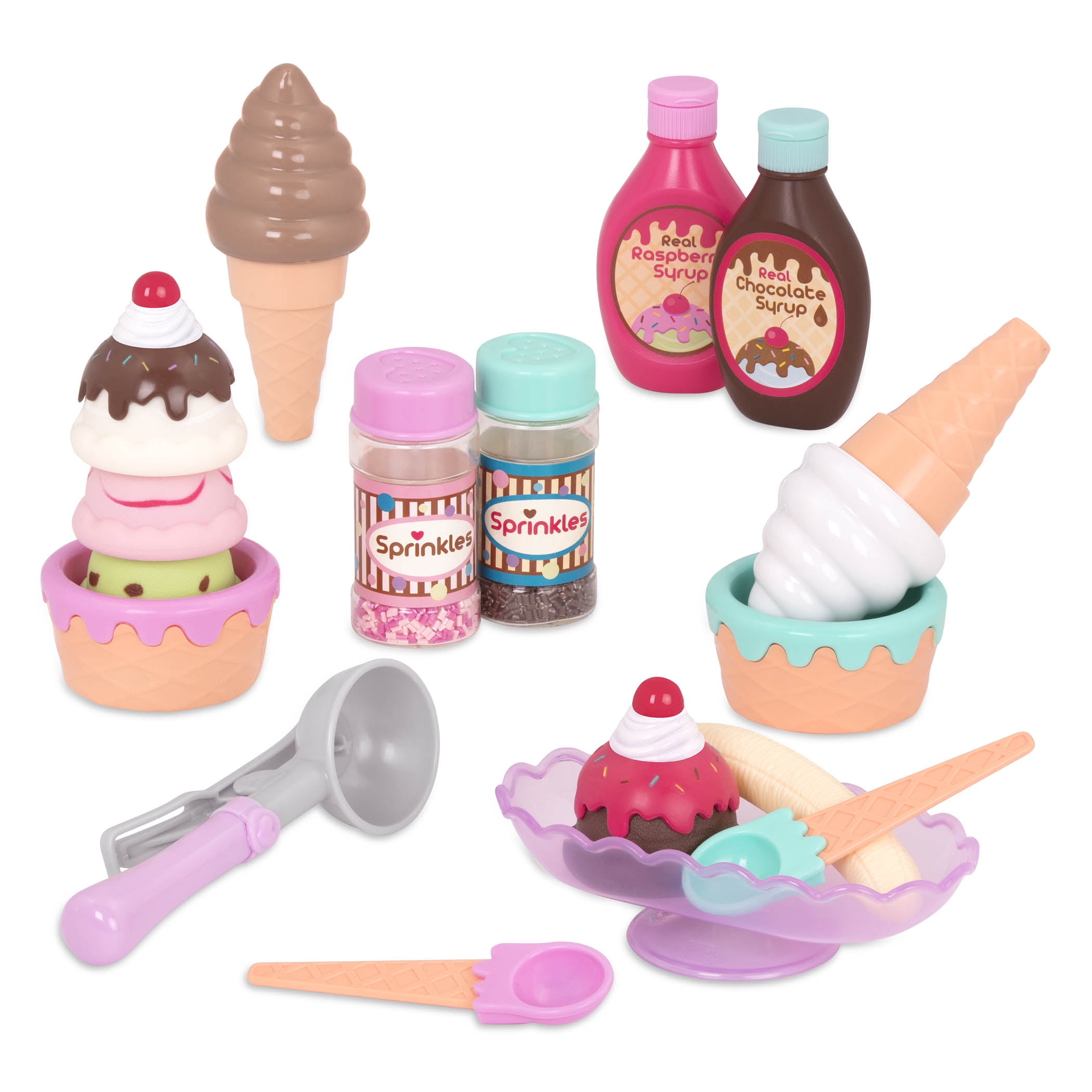 Battat Pretend Play Ice Cream Scoop and Serve Set for Kids, Sweet Treats Parlour Playset, 21 Pieces (图5) Battat Pretend Play Ice Cream Scoop and Serve Set for Kids, Sweet Treats Parlour Playset, 21 Pieces (图5)