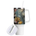 thumbnail image 2 of 40 Oz Car Handle Water Bottle Water Cup Water Bottle Water Jug Coffee Cup Travel Water Bottle Easter Suit Rabbit, 2 of 8