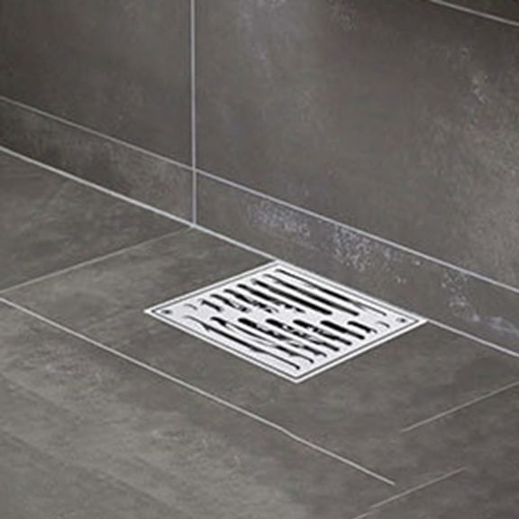 1Pc Stainless Steel Floor Drain Stainless Steel Outdoor Yard Drain Floor Drain 110*110Mm Smile Home