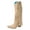 Beige, variant on Cowboy Boots for Women Fringe Pointed Toe Chelsea Cowgirl Boots Knee High Western Boots