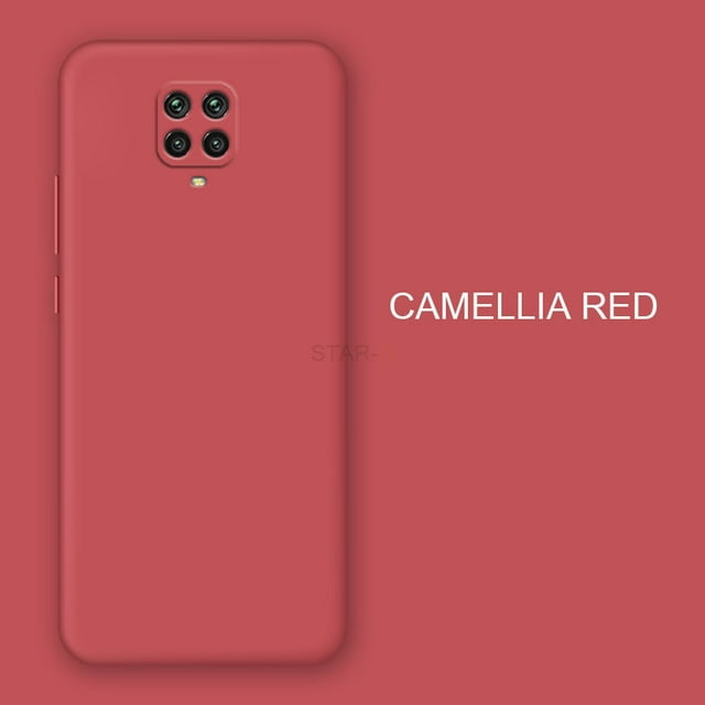 New Liquid Silicone Phone Case For Xiaomi Redmi Note 9 pro note9 9s Original Luxury Camera Protector Soft Back Cover Coque JK Camellia red redmi note 9 pro