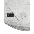 thumbnail image 3 of ZIMEGO Men's Long Sleeve Vintage Garment Oil Wash Color Dyed Crew Neck Hip Hop Hipster T-Shirt with Curved Hemline, 3 of 6