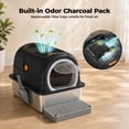thumbnail image 7 of Alvantor Stainless Steel Cat Litter Box with Convertible Lid, 3-in-1 Design, 23.62"x15.75"x15.75", Multicolor, 7 of 7