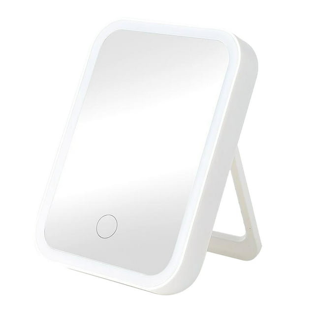 HILABEE led makeup mirror handheld table White Three Colors Light