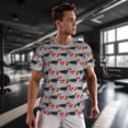 thumbnail image 3 of Wukai Dachshund Dog Heart Print Men's Short-Sleeved Mesh T-Shirt,Quick-Dry Short Sleeve Workout T-Shirt-Small, 3 of 8