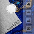 thumbnail image 2 of 3x5 Rug, Marble Door Mat Washable Non Slip Soft for Entryway, Abstract Modern Rug, Navy Blue and Gold Carpet, Marble Home Decor & Gifts, 2 of 7